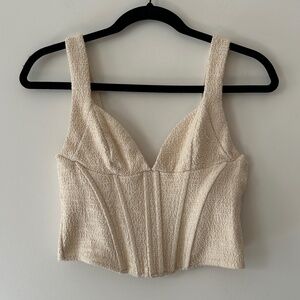 Zara Textured Boucle Corset Top